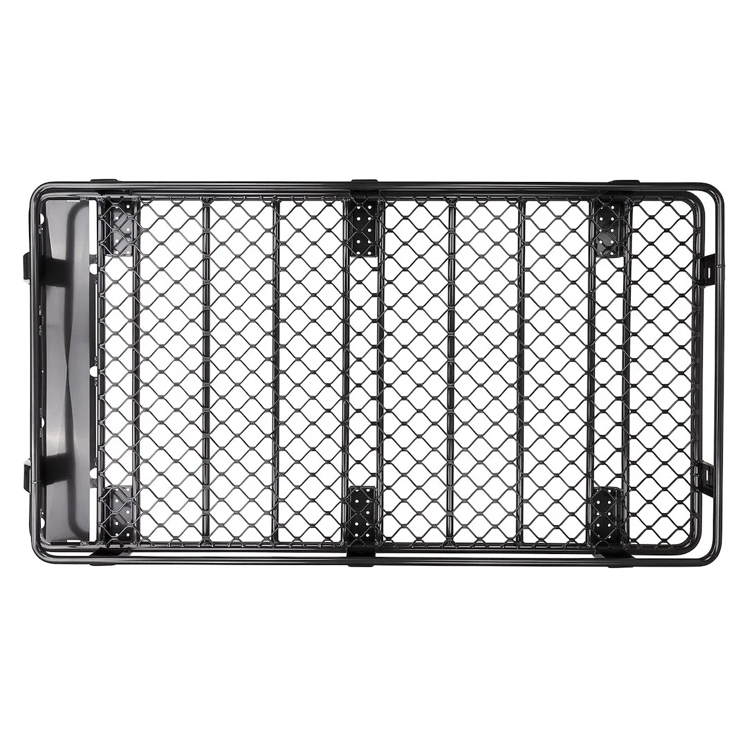 4900040M – ARB USA Roof Basket, 87 Inch Long x 44 Inch Wide 330lbs Weight Capacity Painted Black Alloy With Mesh Floo...